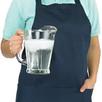Chef Revival - 28" x 25" Mid Length Poly-Cotton Front House Bib Apron with 3 Pocket - 602BAFH