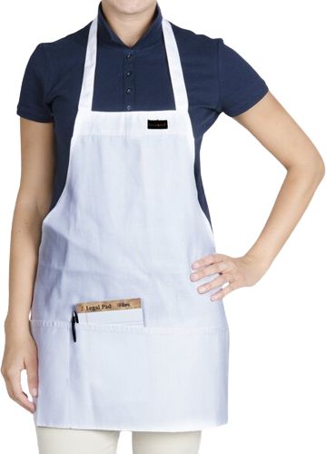 Chef Revival - 28" x 25" Mid Length Poly-Cotton Front House Bib Apron with 3 Pocket - 602BAFH