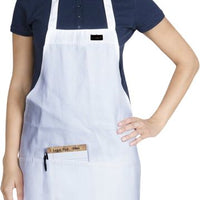 Chef Revival - 28" x 25" Mid Length Poly-Cotton Front House Bib Apron with 3 Pocket - 602BAFH
