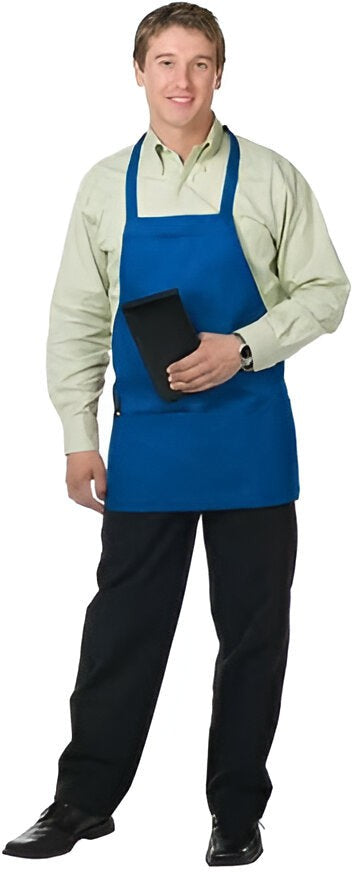 Chef Revival - 28" x 27" Poly-Cotton Bib Apron with 3 Pocket & Adjustable Neck - 612BAFH