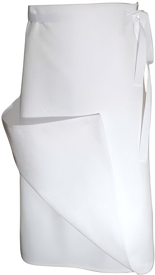 Chef Revival - 28" x 30" Poly-Cotton 4-Sided White Waist Apron - A005