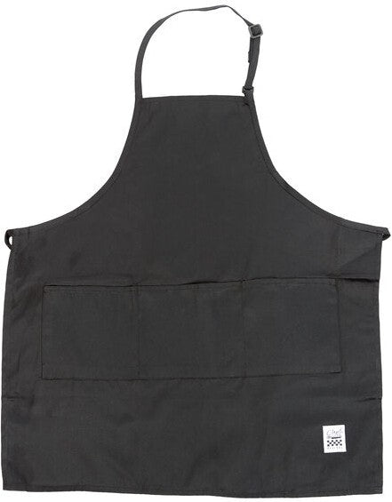 Chef Revival - 28" x 30" Poly-Cotton Utility Bib Apron with 3 Pocket & Adjustable Neckstrap - 601BAO-3