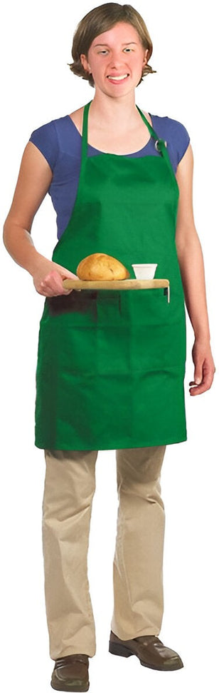 Chef Revival - 28" x 30" Poly-Cotton Utility Bib Apron with 3 Pocket & Adjustable Neckstrap - 601BAO-3