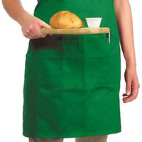 Chef Revival - 28" x 30" Poly-Cotton Utility Bib Apron with 3 Pocket & Adjustable Neckstrap - 601BAO-3