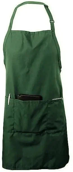 Chef Revival - 28" x 30" Poly-Cotton Utility Bib Apron with 3 Pocket & Adjustable Neckstrap - 601BAO-3
