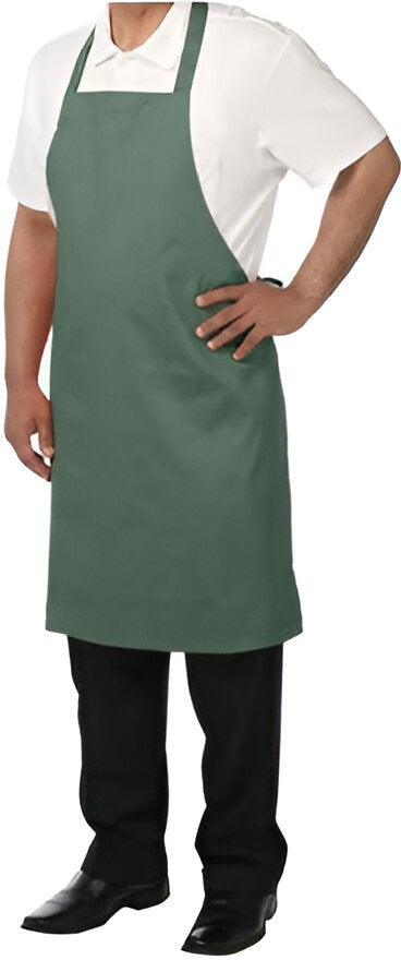 Chef Revival - 28" x 34" Full Length Poly-Cotton Utility Bib Apron with No Pocket - 601NP