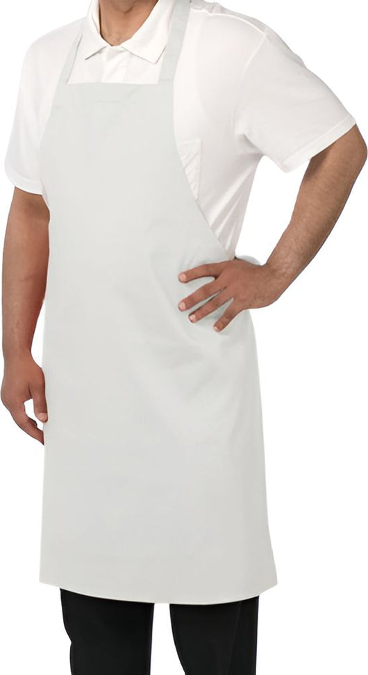 Chef Revival - 28" x 34" Full Length Poly-Cotton Utility Bib Apron with No Pocket - 601NP