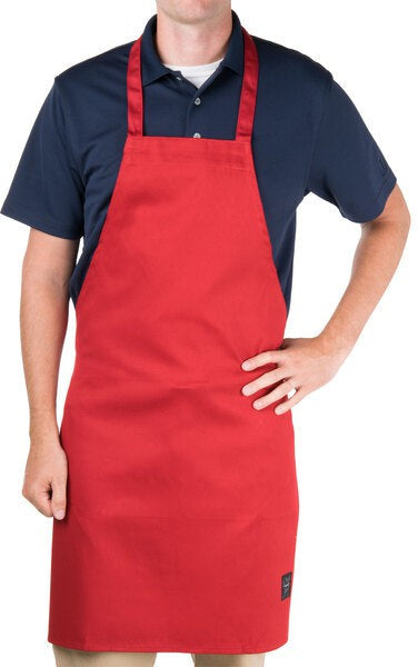 Chef Revival - 28" x 34" Full Length Poly-Cotton Utility Bib Apron with No Pocket - 601NP