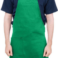Chef Revival - 28" x 34" Full Length Poly-Cotton Utility Bib Apron with Pocket - 601BAC