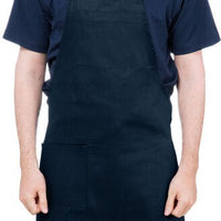 Chef Revival - 28" x 34" Full Length Poly-Cotton Utility Bib Apron with Pocket - 601BAC