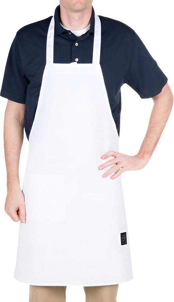 Chef Revival - 28" x 34" Full Length Poly-Cotton Utility Bib Apron with Pocket - 601BAC