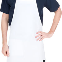 Chef Revival - 28" x 34" Full Length Poly-Cotton Utility Bib Apron with Pocket - 601BAC