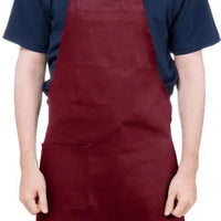 Chef Revival - 28" x 34" Full Length Poly-Cotton Utility Bib Apron with Pocket - 601BAC