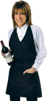 Chef Revival - 28"x32" Poly-Cotton Tuxedo V-Neck Apron with Two Pocket - VNA3840-BK