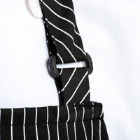Chef Revival - 29" x 38" Poly-Cotton White & Black PinStripe Bib Apron - 619BA-WS