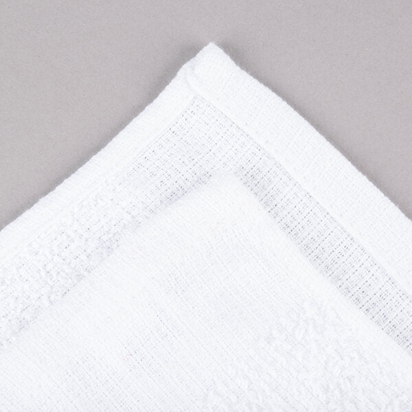 Chef Revival - 32 Oz Cotton White Bar Towel with Blue Stripe, Pack of 12 - 700BRT-BLS
