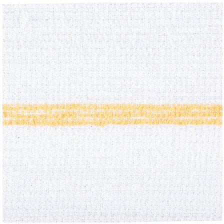Chef Revival - 32 Oz Cotton White Bar Towel with Gold Stripe, Pack of 12- 700BRT-GLS