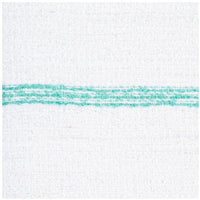 Chef Revival - 32 Oz Cotton White Bar Towel with Green Stripe, Pack of 12- 700BRT-GRS