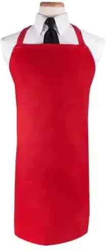 Chef Revival - 32"x 32.5" Poly-Cotton Red Bib Apron With Pen Pocket - BIARD