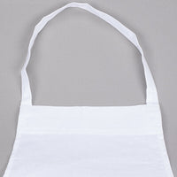 Chef Revival - 34" x 34" 55/45 Poly-Cotton White Bib Apron - 600BAW-NP