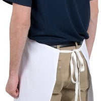 Chef Revival - 36" x 40" Poly-Cotton White Bib Apron with Pencil Pocket - 610BAC