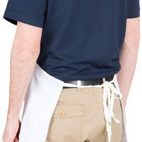 Chef Revival - 38" x 30" Extra Wide 55/45 Poly-Cotton White Bib Apron with Pencil Pocket - 600BAW-XL