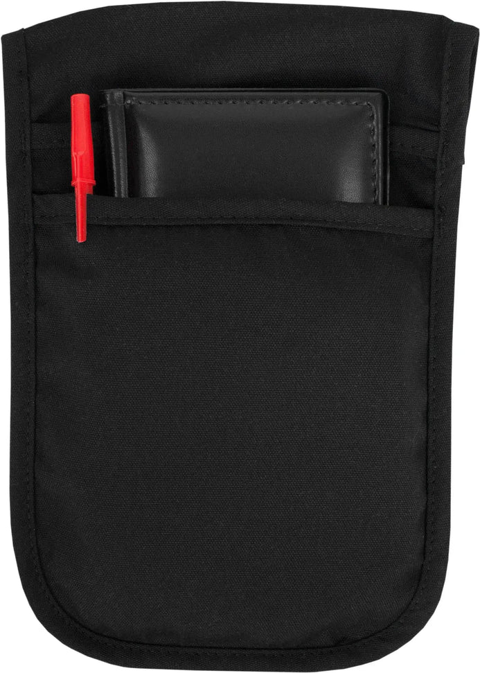 Chef Revival - 7.5" x 12" Polyester Black Pouch Apron - 2PSPOUCHBK