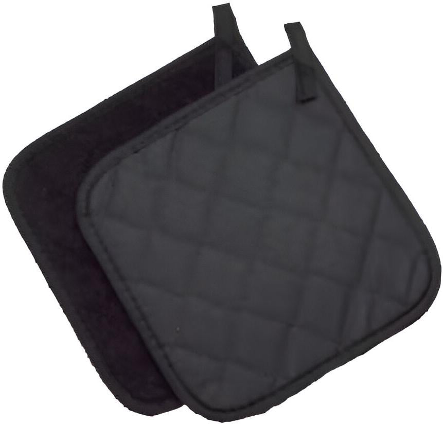 Chef Revival - 8" x 8" Terry Black Flame Resistant Pot Holder - PT8BKBK-2