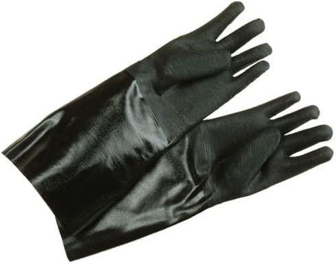 Chef Revival - Chef's Line® 17" Neoprene Black Elbow Length Cleaning Glove, Pair - CLGLN27BK