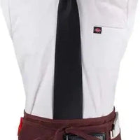 Chef Revival - Chef's Line® 25"x 11" Polyester Burgundy 3 Pocket Waist Apron with Pan Pocket - CL3PWACBG
