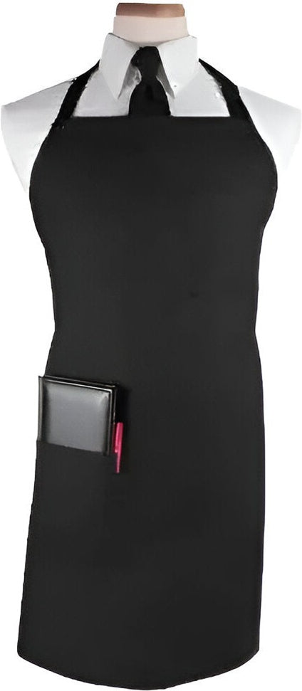 Chef Revival - Chef's Line® 32" x 32.5" Poly-Cotton Black Pro Bib Apron - CL2PBIABK