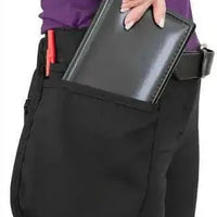 Chef Revival - Chef's Line® 7.5" x 12" Polyester Black Pouch Apron - CL2PSPOUCHBK