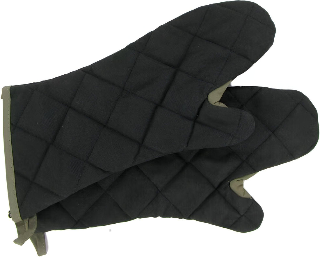 Chef Revival - Chef's Line® Pyrotex® PRO 17" Elbow Length Black Oven Mitt, Pair - CL2PX27BKBK