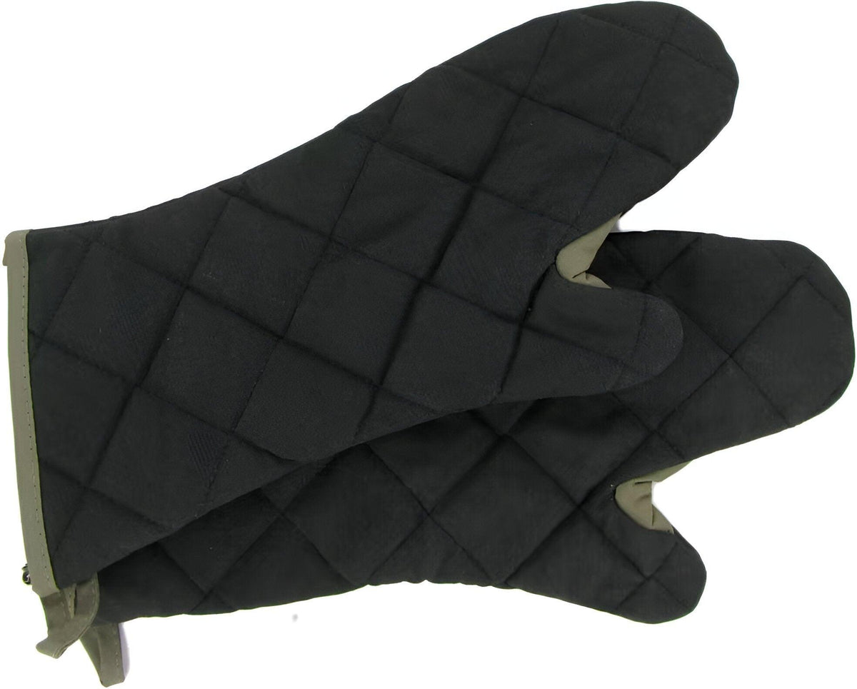 Chef Revival - Chef's Line® Pyrotex® PRO 17" Elbow Length Black Oven Mitt, Pair - CL2PX27BKBK