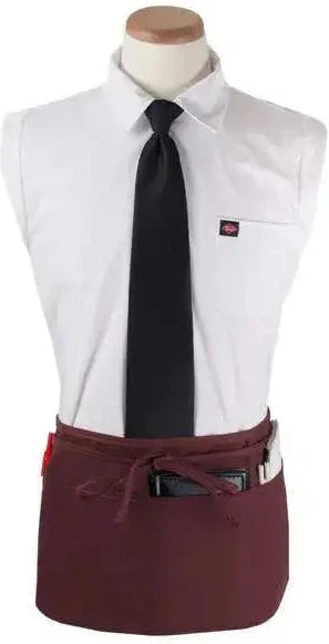 Chef Revival - Chef's Line® 25"x 11" Polyester Burgundy 3 Pocket Waist Apron with Pan Pocket - CL3PWACBG