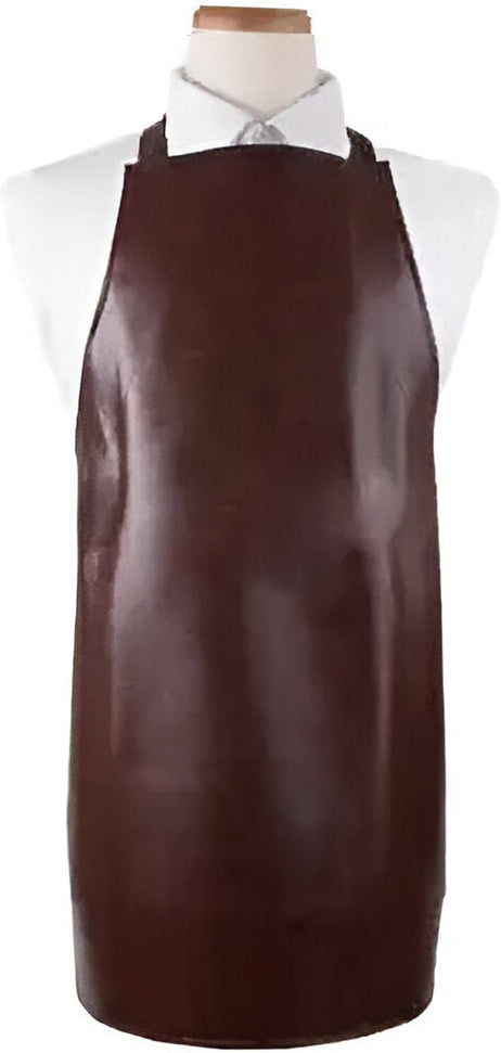 Chef Revival - Chef's Line® 26" x 28" Vinyl Havy Duty Brown Bib Cleaning Apron - CLVAHD