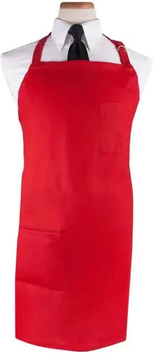 Chef Revival - Chef's Line® 32" x 32.5" Poly-Cotton Red Pro Bib Apron - CL2PBIARD