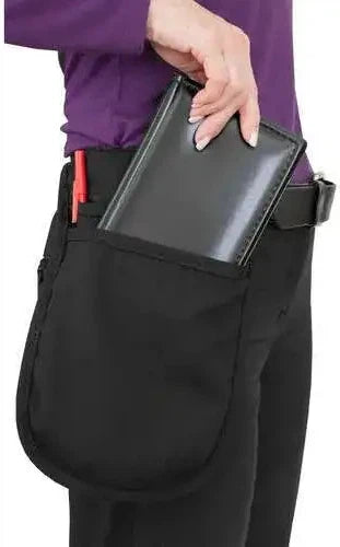 Chef Revival - Chef's Line® 7.5" x 12" Polyester Black Pouch Apron - CL2PSPOUCHBK