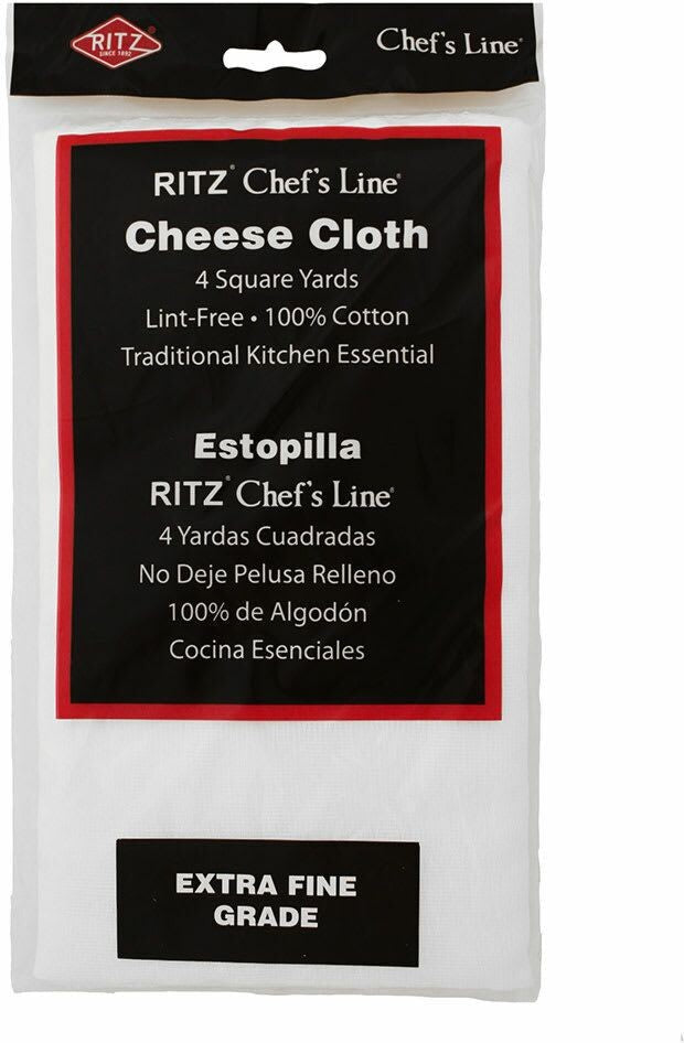 Chef Revival - Chef's Line® RITZ® 4 Yards Cotton White Extrafine Grade Cheese Cloth - CLCH242004