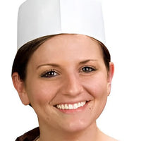 Chef Revival - Paper White Overseas Cap, Pack of 100 - DRC100