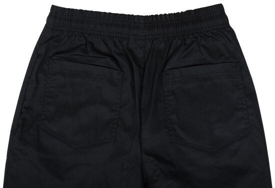 Chef Revival - Poly-Cotton Black Comfy Fit Baggy Pant with 2" Elastic Waistband -P020BK - DISCONTINUED
