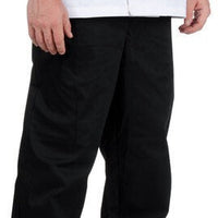 Chef Revival - Poly-Cotton Black Comfy Fit Baggy Pant with 2" Elastic Waistband -P020BK - DISCONTINUED