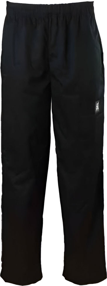 Chef Revival - Poly-Cotton Black Comfy Fit Baggy Pant with 2" Elastic Waistband -P020BK - DISCONTINUED