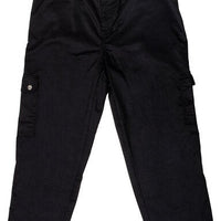 Chef Revival - Poly-Cotton Black Men's Cargo Pant with 2" Elastic Waistband - P024BK