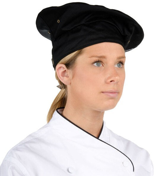 Chef Revival - Poly-Cotton Chef Beret With Adjustable Head Strap - H036