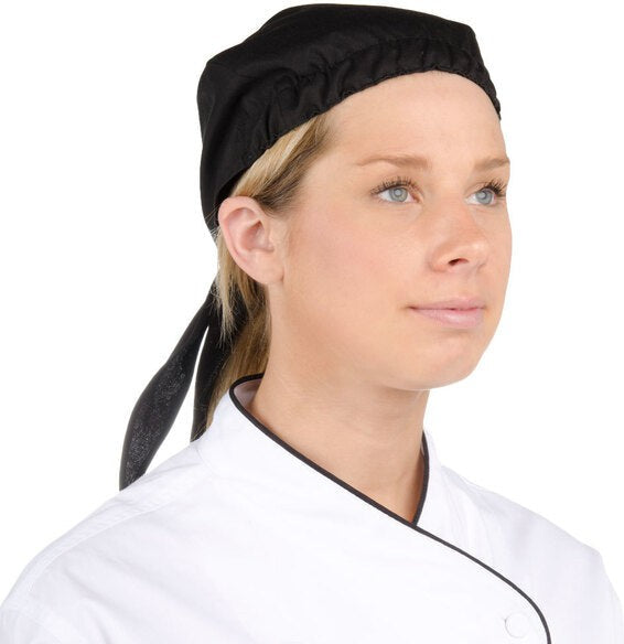 Chef Revival - Poly-Cotton Chef Scarf Hat - H020BK