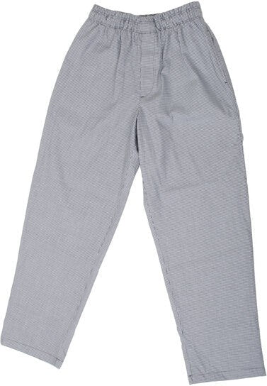 Chef Revival - Poly-Cotton Houndstooth Comfy Fit Baggy Pant with 2" Elastic Waistband - P020HT - DISCONTINUED