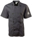 Chef Revival - Poly Cotton Performance Grey Short Sleeve Chef Jacket With 8 Black Buttons - J205GR