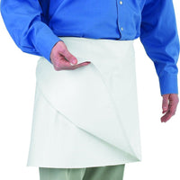 Chef Revival - Poly-Cotton White 4-Way No Pocket Waist Apron - 603FW