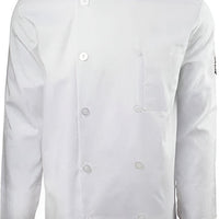 Chef Revival - Poly Cotton White Long Sleeve Chef Jacket With 10 Pearl Button - J100